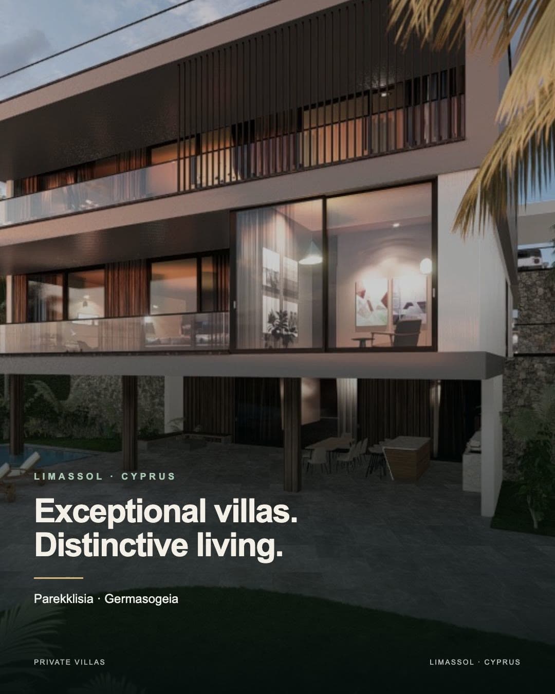 Villas campaign in native feed format